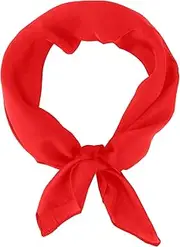 [SycloPak] Red Scarf,Scarf for Woman,Scarf Gifts for Women,Red Silk Scarf,Red Bandana,Red Neckerchief,Chiffon Scarf,Retro Head Scarf,Neck Scarf,Red Bandana Scarf,Christmas Scarf,Square Scarf 27.5"