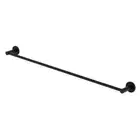 Fineza Axle 900mm Single Towel Rail Round Plate Matte Black 83101MB