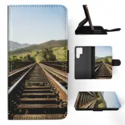 FLIP CASE FOR SAMSUNG GALAXY|FUN TRAIN TRACKS #1