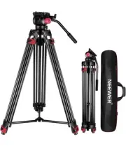 Neewer 200cm Video Tripod Heavy Duty Camera Stand with 360°Fluid Drag Head