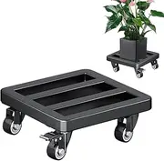 Rolling Plant Stands with Wheels - Heavy Duty Metal Plant Caddy,Flower Pot Mobile Tray, Rolling Planter Base for Indoor Outdoor, Lockable Swivel Casters