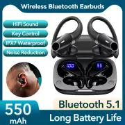 Bluetooth Earphones Wireless Over-Ear Headphones Sport Waterproof Earbuds Mic AU