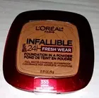 L'Oreal Paris Infallible Fresh Wear Foundation in a Powder - 355 Sienna - NEW