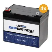 Zipp Battery 12V 35AH Sealed Lead Acid Battery T3 Terminals 4PK