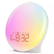 Wake Up Light Sunrise Alarm Clock with Night Light FM Radio Natural Sounds Clock