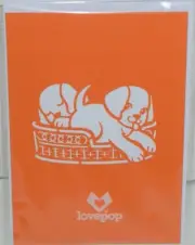 Lovepop LP1535 Dog Family Pop Up Card White Envelope Cellophane Wrapped