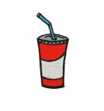 Patch embroidered iron on cloth badges kawaii biker soda drink applique