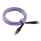 For Samsung Galaxy Z Fold Flip - Type-C to USB-C Purple 6ft PD Cable Long