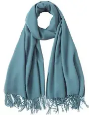 Women's Scarf Pashmina Shawls and Wraps for Evening Dresses Travel Solid Teal
