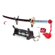 Demon Slayer Mitsuri Sword Keychain Mini Nichirin Katana Keyring Fidget Toy 22cm