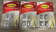3M Command Damage Free Hanging Small Stainless Steel Metal Hooks ~ Lot Of 3