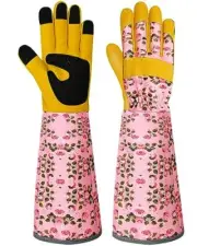 Guantes largos de jardín a prueba de espinas para patio al aire libre