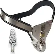 HCUDFN BDSM Invisible Chastity Belt Metal Underwear Fully Adjustable 316 Stainless Steel Chastity Device Sex Toys for Men Couples(Waist 76~82cm)