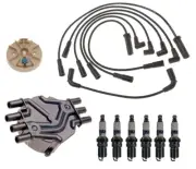 ACDelco Ignition Kit Distributor Rotor Cap Wire Spark Plugs for Safari S10 K1500