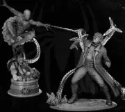 Spider-Man vs. Doctor Octopus Sculpture Statue Model Kit Unpainted/Unassembled