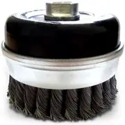 JOSCO BRUMBY 100mm 0.45mm Steel Twist Knot Skirted Wire Cup Brush