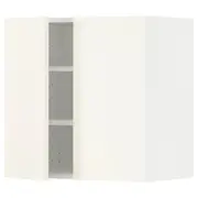 METOD wall cabinet with shelves/2 doors, white/Vallstena white, 60x37x60 cm