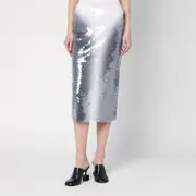 [Sportmax] Gradient sequin pencil skirt L White