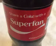 Share a COKE with A Superfan 20 fl oz Collectible Bottle Rare Coca-Cola HTF 2015