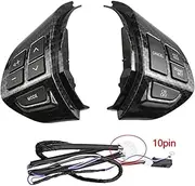 BABCPMPGK Steering Wheel Audio Cruise Control Switch Button 8701A087 Fit for Mitsubishi ASX Lancer RVR Pajero Sport 8602A008(Aset-10pins)