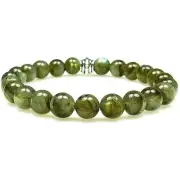 Labradorite 8mm Round Crystal Bead Bracelet with Description Card