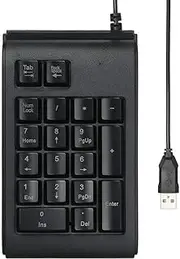 USB Wired 19 Keys Mechanical Numeric Keypad with Backlight ABS for Laptop Desktop PC Multicolor282 One Size