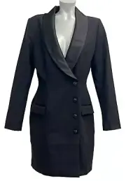 NEW WHITE HOUSE BLACK MARKET WHBM LONG SLEEVE BLAZER TUXEDO DRESS SZ 00