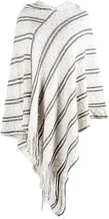 [generic] Women Pullover Hooded Poncho Cape Fuzzy Knit Shawl Scarf