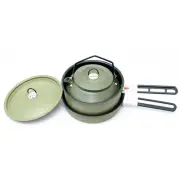 Lightweight and Compact Camping Cookware Set NonStick Pot Fry Pan and Kettle