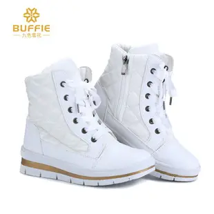 【免運】可開發票 BUFFIE冬雪地靴棉靴女平底低幫保暖防滑零售一件