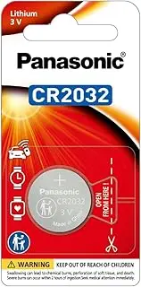Panasonic CR2032 3V Lithium Coin Battery, 1-Pack (CR-2032PG1BW)