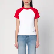 [JACQUEMUS] Baseball white/red T-shirt XS Red