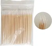 100Pcs Pointed Cotton Swabs Wooden Handle Makeup Health Medical Ear Jewellery Clean Sticks Buds Tips