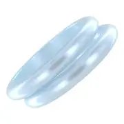 Set of 2 Round Light Blue Pearl Acrylic Bangle Bracelet Ladies Standard Size