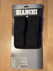 BIANCHI AccuMold DOUBLE MAGAZINE POUCH ~ #7302 ~ BLACK ~ SIZE 2 ~ NEW