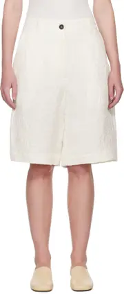 Studio Nicholson Buttoned Knee-Length Shorts 00,1,2,8,UK4 Parchment