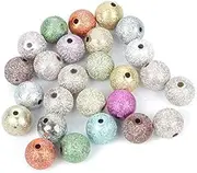 [Niviora] ZBSS 6-14mm Mixed Wrinkle Acrylic Beads Charm Loose Spacer Beads for Jewelry Making DIY Needlework Bracelet Accessories 0925 (Color : H5154, Item Diameter : 6mm 100pcs)
