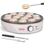 Mini Pancakes Maker Machine with 14 Larger & Deeper Grooves, Electric Mini Pa...