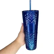 Starbucks NWT Holiday Limited Edition blue star Azure Jeweled Tumbler Venti
