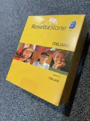 Rosetta Stone Italian Level 1 Version 3 Software CDs With Headphones NEW