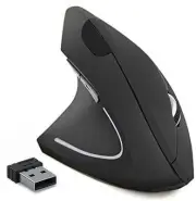 Ergonomic Left-Handed Wireless Vertical Mouse, 2.4G, 3 Adjustable DPI (800/12...