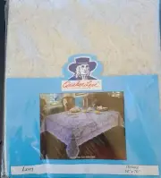 Vintage Quaker Lace Tablecloth new in package Beige 54” x 70 Oblong "LORI"