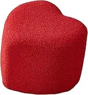 JISADER Small Footstool Ottoman Foot Rest Stool Heart Shape Stable Seating Chair Heart Footstool for Doorway Bedroom Dressing Table, Red