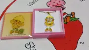 STRAWBERRY SHORTCAKE "LEMON MERINGUE" NECKLACE VINTAGE AMERICAN GREETINGS