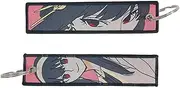 Gearcatweel 1 Pack Anime Jet Tag Keychain Tag Key Chain Embroidered - EDC for Motorcycles, Scooters,ATV,Car and Anime Gifts
