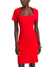 Boss Domingana Square Neck Sheath Dress