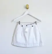 NEW! Jacadi Paris Denim Mini Skirt White Girls SZ 10