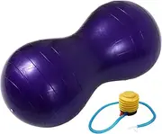 EXHUMKY Exercise Peanut Ball Burst Yoga Ball for Stability and Balance with Pump for Body Building Massage and Rehabilitation