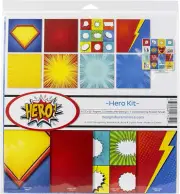 Hero Scrapbook Collection Kit Paper Crafts, Multi Color Palette 12X12 Inches