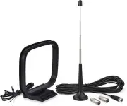 Telescopic FM Antenna&AM Loop Aerial For Radio FM Bluetooth Home Stereo Receiver